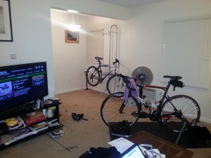 Bike Trainer and Cupcake Wars. #winning